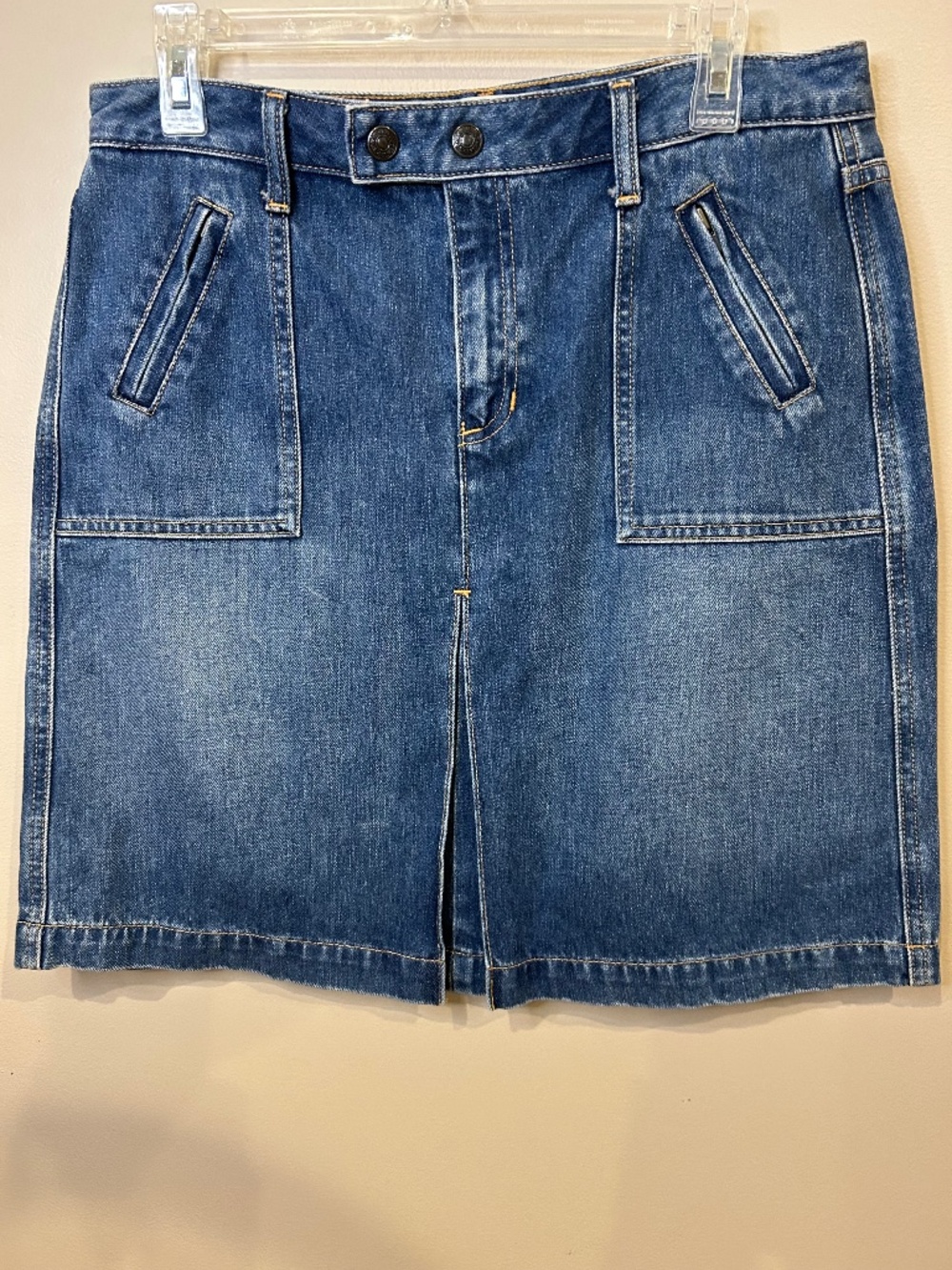 Vintage Gap Jeans Denim Utility Skirt, Y2K Cargo Pocket Jean Mini Size 8